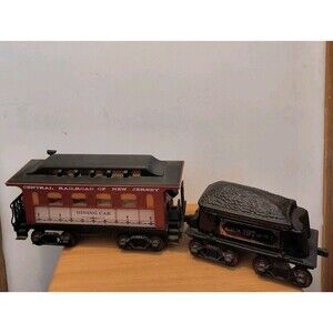 Vtg Jim Beam Central Railroad of New Jersey Dining Car Decanter Empty Coal Car